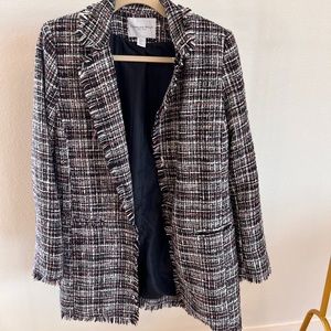 Black Plaid Pea Coat